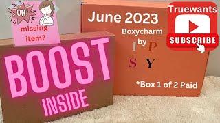 IPSY June 2023 Boxycharm Box 1 of 2 Paid $30 & Boost Paid $15 for ND Palette $69 Value Missing Item