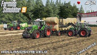 Baling 71 STRAW bales with FENDTs   Animals on Hollandscheveld  Farming Simulator 19  Episode 2