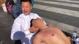 ASMR Outside Massage Pre-Covid - Helping Sushi  Chef - Pay It Forward - Tao Chi Kai