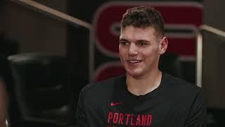 Donovan Clingan Sits Down with Brooke Olzendam  Portland Trail Blazers