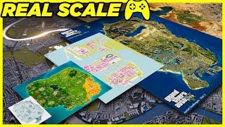 ️ VIDEO GAME MAP Size Comparison REAL SCALE 