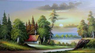 طريقه جميله لرسم منظر طبيعي  Nice way to draw a landscape