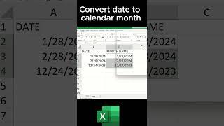 How to convert date to calendar month in Excel @haminh1804 #exceldate