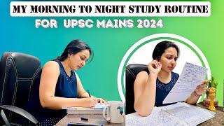 My Morning to Night Study Routine for UPSC Mains 2024 #upscaspirantvlog #study