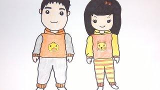 ็How To Draw Cute Man & Woman Duck Cat Hoodies