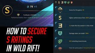 Wild Rift HOW TO SECURE S RATINGS ON THE NEW PATCH BROKEN SYSTEM?