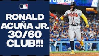 Ronald Acuña Jr. SLAMS his way into HISTORY Braves star is the 1st member of the 30 HR60 SB club