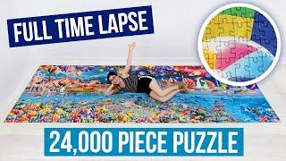 Solving the 24000 Piece Jigsaw Puzzle - FULL TIME LAPSE