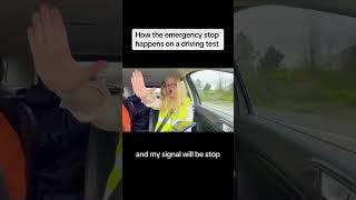 How the emergency stop happens on a driving test #drivingtest #drivinglessons #examinerann