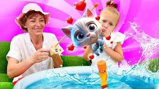 Spielspaß mit Derin und Nicole - Spielzeug Video für Kinder. Wir gehen Fischen