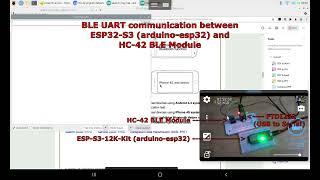BLE UART communication between ESP32-S3 arduino-esp32 and HC-42 BLE Module