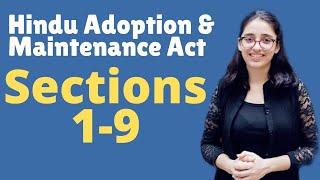 Hindu Adoption & Maintenance Act 1956  Sections 1-9