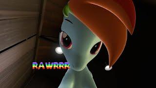 My little pony - Rainbow Dash stomps you and kissSFM