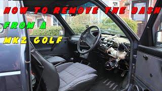 How to remove the dashboard from a MK2 Golf  Jetta