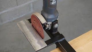 Make a Stationary Sander With an Angle Grinder