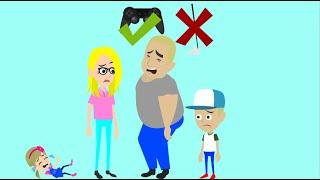 Childish Dad Refuses to Do ChoresBecomes Rude to Emma - Vyond - written& illustrated by Sonia Panda