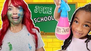 Pretend Teacher Birthday FAIL at Prank School New Toy School