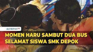 Tangis Keluarga Pecah Sambut Dua Bus Selamat Rombongan Siswa SMK Depok dari Ciater