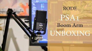 RODE PSA1 Studio Boom Arm  Unboxing + RODE NT-USB Mini Audio Sample