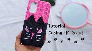 crochet phone case tutorial  Cara merajut casing HP