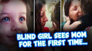 Blind Girl Sees Mom for the first time & Man sees after after 30 YEARS.