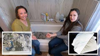 Laundry Stripping Recipe and Tutorial Before and After  Cleaning with Wisdom Preserved