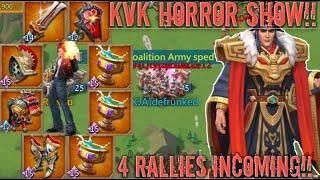 lords mobile MY BEST EVER 3 WAY KVK EMPEROR T3 RALLY TRAP GOES DOWN FIGHTING MIXED RALLIES IGG