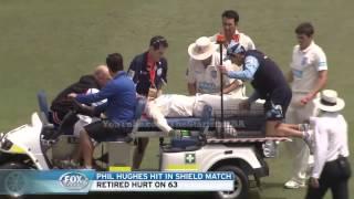 Phil Hughes Hit by Bouncer - Injury Video - Phil Hughes Died