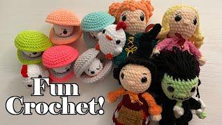 Crochet a Little Hocus Pocus and a Clam Bake Amigurumi Plushies Crochet Vlog