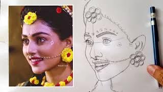 How to draw Mallika Singh Radhakrishna drawing  Mallika Singh Radhakrishna Serial