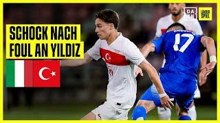 Chancenreiche Partie und ein Schockmoment bei Yildiz Italien - Türkei  Testspiel  DAZN Highlights