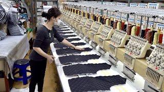 Process of Making Electric Heating Vest. Korean Warm Clothes Factory