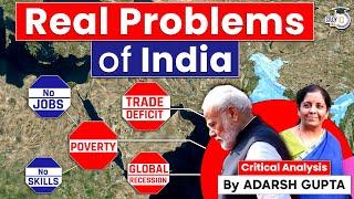 How to Solve 3 Biggest Problem of Indian Economy? Trade Deficit Poverty & Recession  UPSC GS3