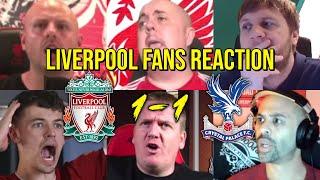 LIVERPOOL FANS REACTION TO LIVERPOOL 1 - 1 CRYSTAL PALACE DARWIN NUNEZ RED CARD  FANS CHANNEL