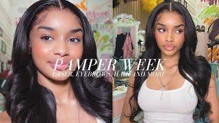 VLOG PAMPER WEEK LASER EYEBROWS NAILS + HAIR  6KENZA