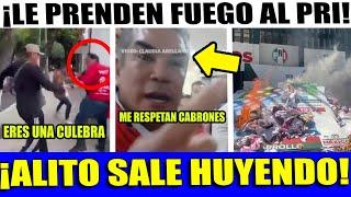 NO DURÓ NI 24 HORAS PRIISTAS SE CH1NG4N ALITO MORENO ¡SALE HUYENDO QU3MAN LOGO PRI