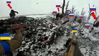 Ukrainian K2 Battalion brutally kill Russian soldiers and 3 tanks in a snowy trench near Avdiivka