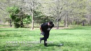 Single Leg Dumbbell Row Nik Reese Fitness