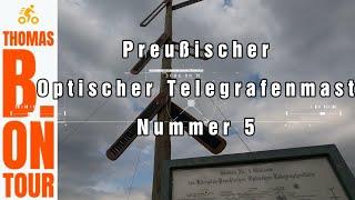 Preußischer Optischer Telegrafenmast Nummer 5 bei Glindow mit Tierischer Begegnung -Vollbremsung 