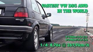 Boba VW Golf Mk2 DSG AWD 876s @ 267kkmh Finsterwalde 2018