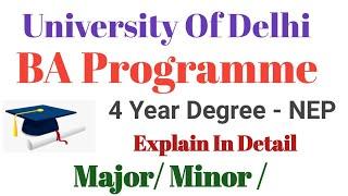 Delhi University BA PROG New NEP based Course Structure 4 Year Degree Explain Ameeninfo