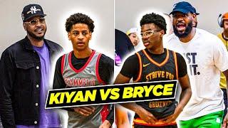 Bryce James vs Kiyan Anthony w Lebron & Carmelo COACHING  Nike EYBL Indy Day 3 Recap
