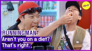 RUNNINGMAN Arent you on a diet? Thats right. ENGSUB