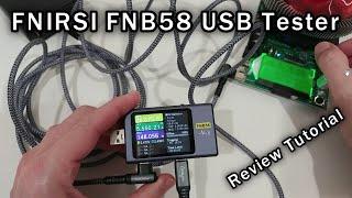 FNIRSI FNB58 USB Tester 4-28V 7A LCD USB With Bluetooth Review And Turorial