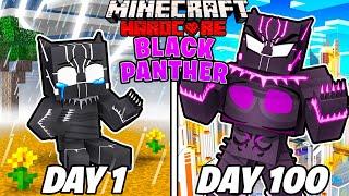 I Survived 100 DAYS as BLACK PANTHER in HARDCORE Minecraft