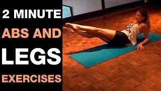 Killer Abs and Sexy Legs l 2 Minutes Abs And Legs Workout