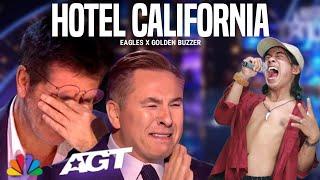 All the judges cry hysterically  When they heard the song Hotel California with Extraordinary voice