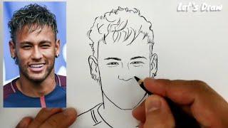 ASMR DRAWING  neymar from paris saint-germain football club