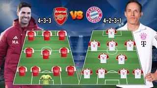 ARSENAL VS BAYERN MUNICH  Head to head potential starting lineups  UEFA CHAMPIONS LEAGUE 20232024