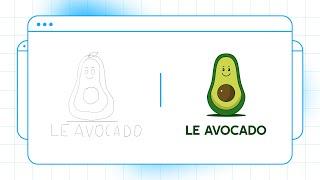 Cute Avocado Logo - Photoshop tutorial